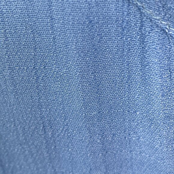 Breezy Lane Womens Button Up Tunic Top Size XL Blue Beachy Gauzy Cover Up Travel - Picture 6 of 11